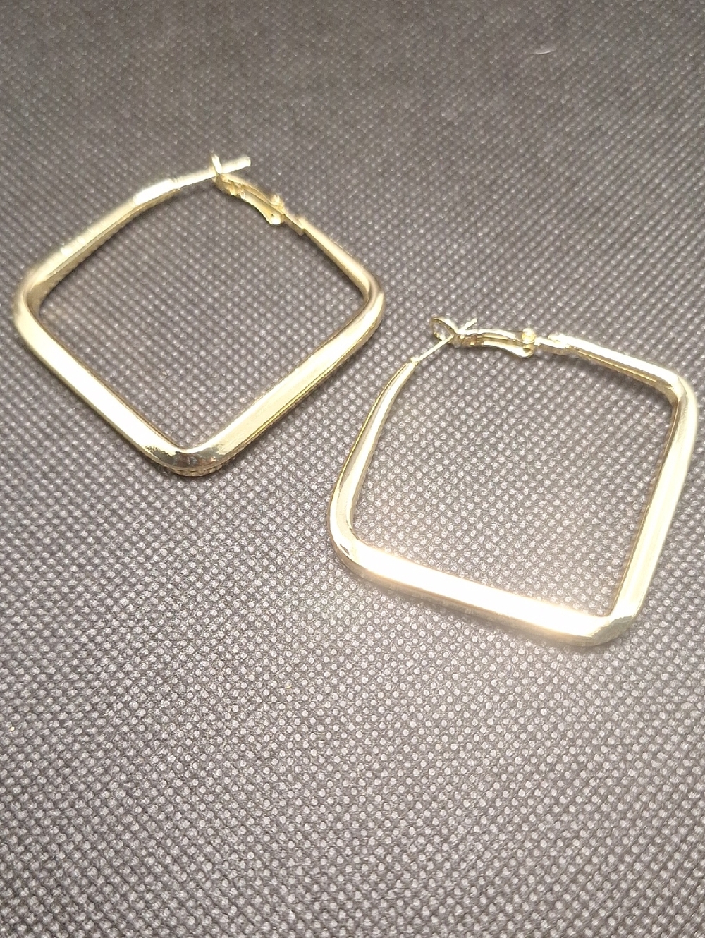 Classic Gold Square Hoop Earrings - Women Jewelry